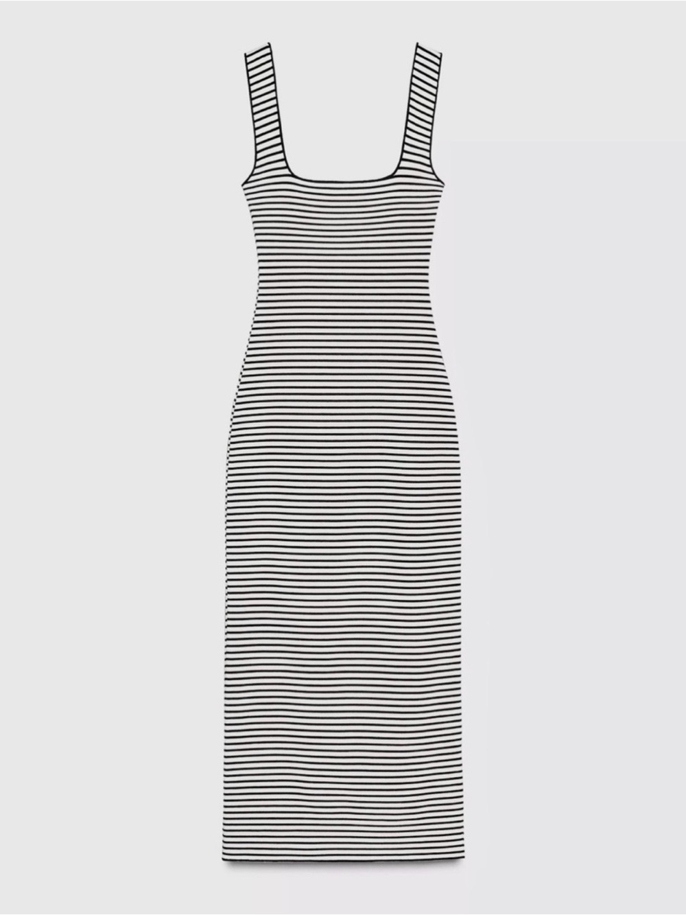 Zara square neck striped dress, size small